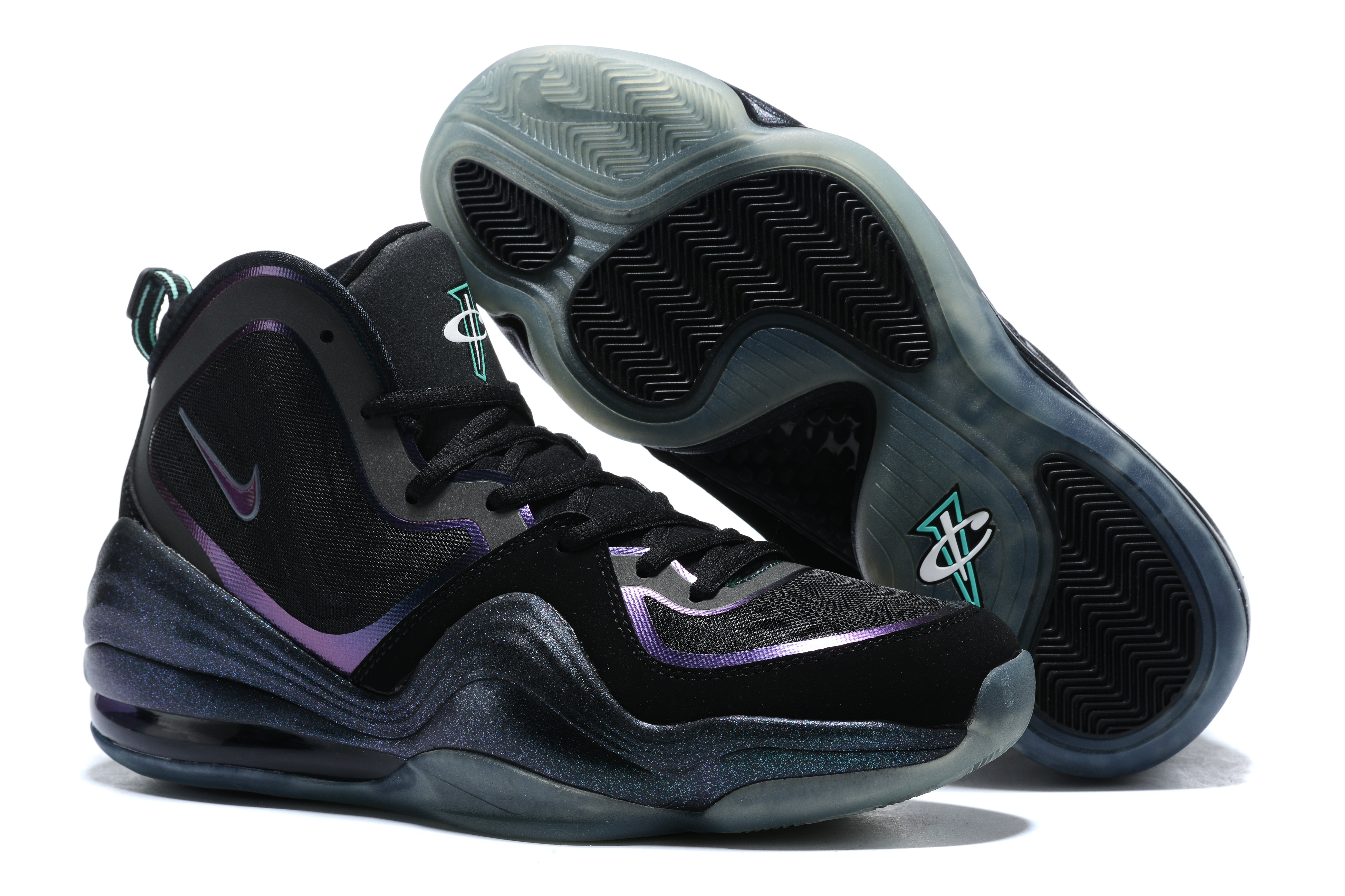 Nike Penny Hardaway 5 Black Jade Blue Shoes